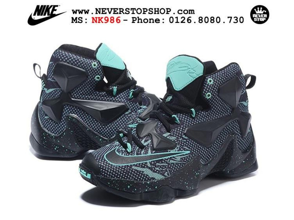 Giày Nike Lebron 13 Black Pattern nam nữ hàng chuẩn sfake replica 1:1 real chính hãng giá rẻ tốt nhất tại NeverStopShop.com HCM