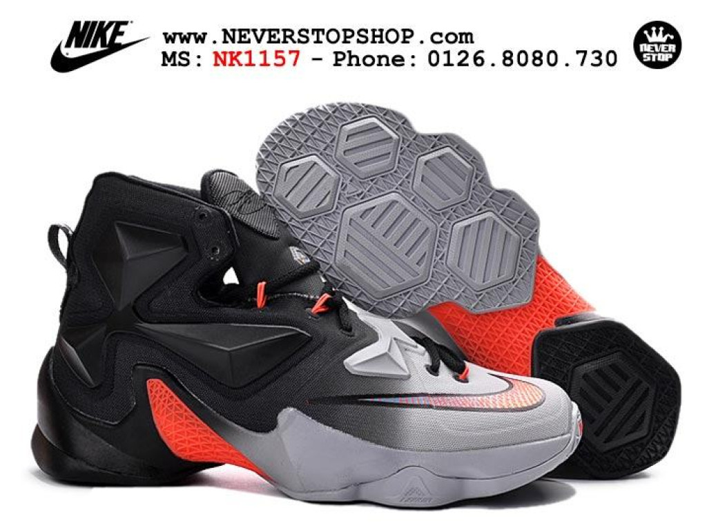 Giày Nike Lebron 13 Wolf Grey nam nữ hàng chuẩn sfake replica 1:1 real chính hãng giá rẻ tốt nhất tại NeverStopShop.com HCM
