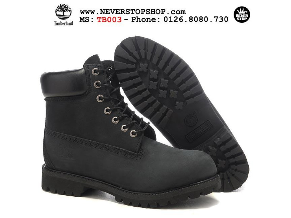Giày Timberland Boot All Black nam nữ hàng chuẩn sfake replica 1:1 real chính hãng giá rẻ tốt nhất tại NeverStopShop.com HCM