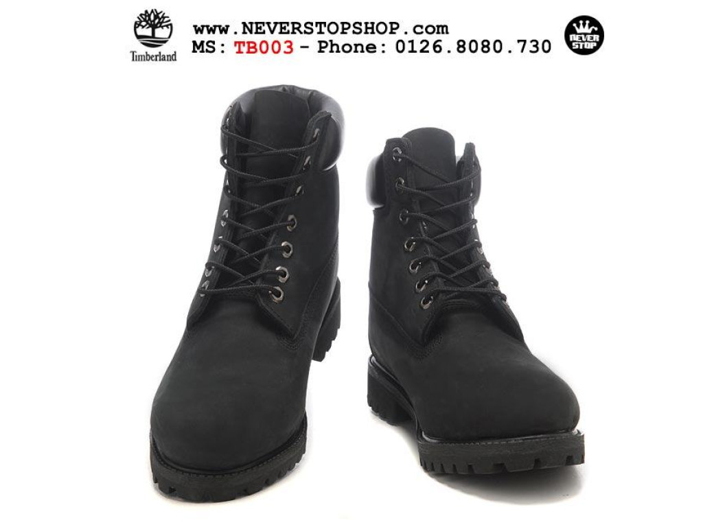 Giày Timberland Boot All Black nam nữ hàng chuẩn sfake replica 1:1 real chính hãng giá rẻ tốt nhất tại NeverStopShop.com HCM
