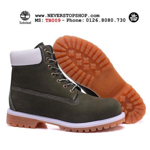 Timberland Boot White Dark Green