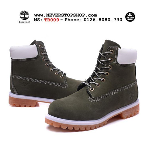 Timberland Boot White Dark Green