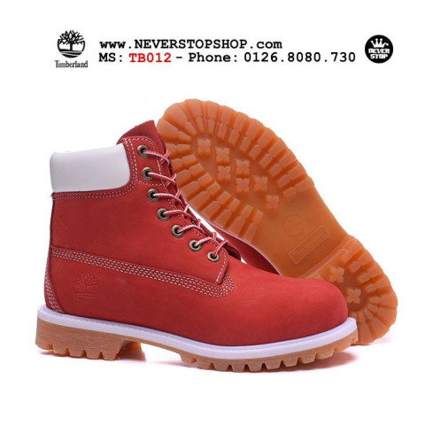 Timberland Boot White Red