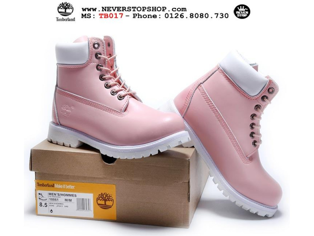 Giày Timberland Boot Pink nam nữ hàng chuẩn sfake replica 1:1 real chính hãng giá rẻ tốt nhất tại NeverStopShop.com HCM