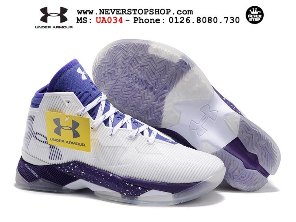 Chuyên giày bóng rổ UNDER ARMOUR CURRY  White Purple ...
