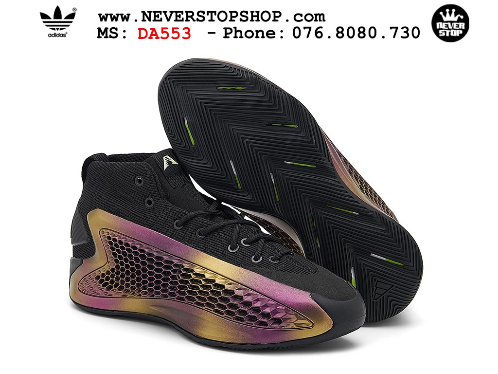 Giày bóng rổ cổ cao Adidas AE 1 Đen Tím nam nữ hàng đẹp siêu cấp replica 1:1 như chính hãng real giá rẻ tại NeverStop Sneaker Shop HCM