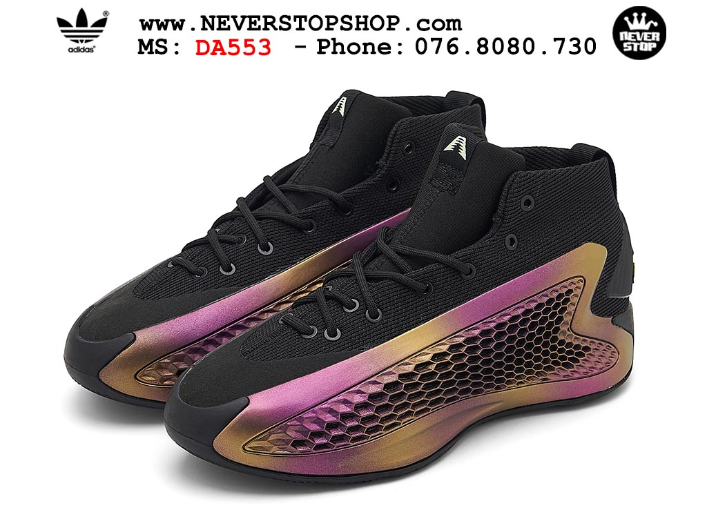 Giày bóng rổ cổ cao Adidas AE 1 Đen Tím nam nữ hàng đẹp siêu cấp replica 1:1 như chính hãng real giá rẻ tại NeverStop Sneaker Shop HCM