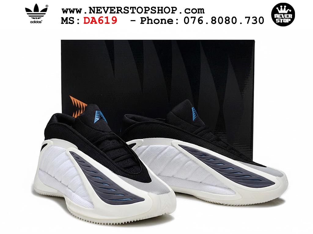 Giày bóng rổ cổ cao Adidas AE 2 Trắng Đen nam nữ hàng đẹp siêu cấp replica 1:1 như chính hãng real giá rẻ tại NeverStop Sneaker Shop HCM