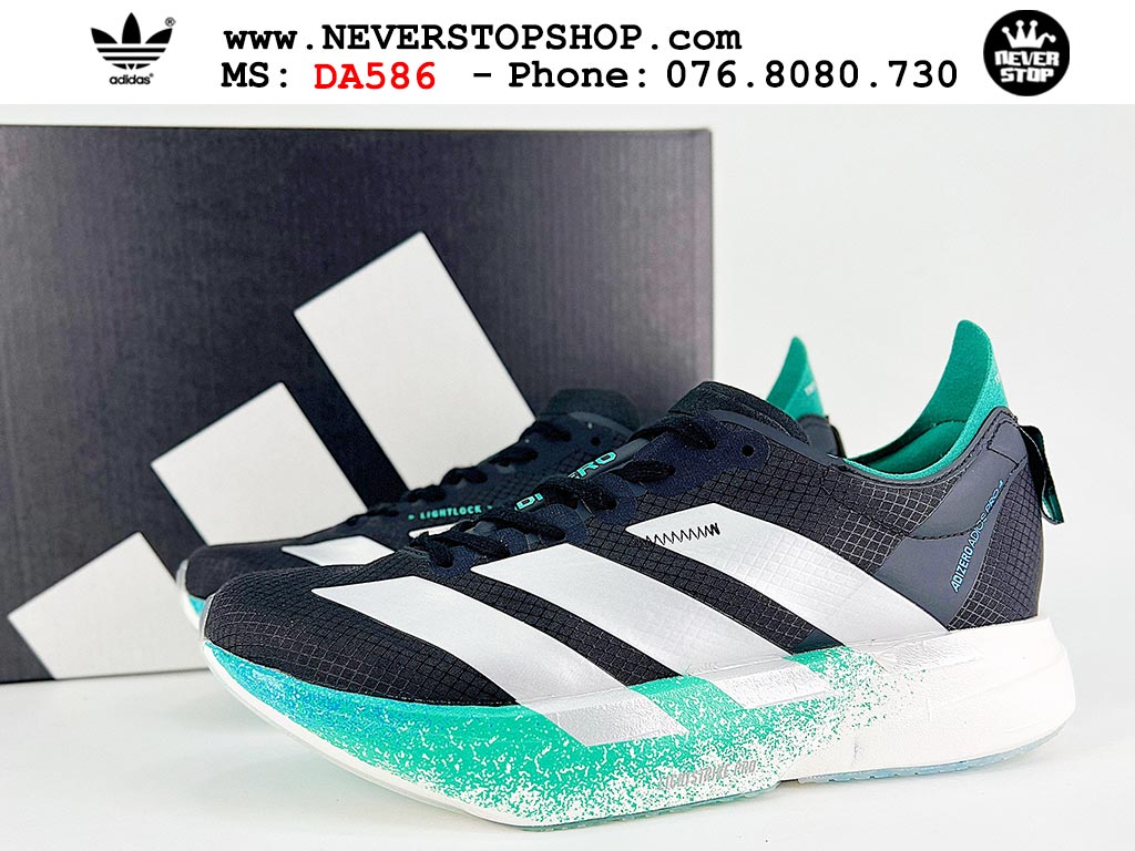 Giày thể thao nam nữ ADIDAS ADIZERO ADIOS PRO 4 BLACK WHITE MINT mẫu mới nhất êm chân siêu nhẹ hàng chuẩn replica 1:1 siêu cấp, giá rẻ tốt nhất quận 3 HCM tại NeverStop Sneaker Shop” longdesc=