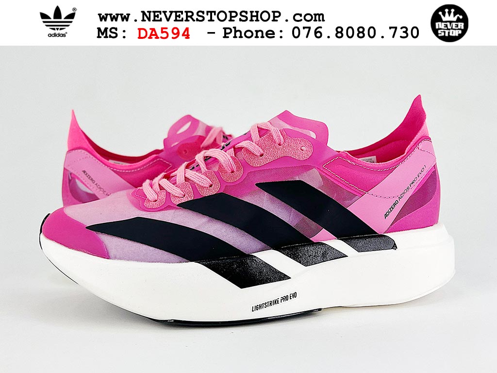 Giày thể thao nam nữ ADIDAS ADIZERO ADIOS PRO 4  PINK BLACK mẫu mới nhất êm chân siêu nhẹ hàng chuẩn replica 1:1 siêu cấp, giá rẻ tốt nhất quận 3 HCM tại NeverStop Sneaker Shop” longdesc=