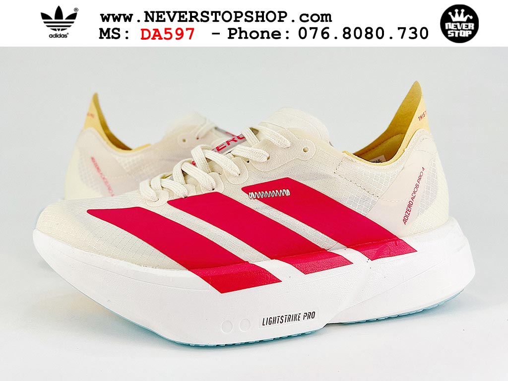 Giày thể thao nam nữ ADIDAS ADIZERO ADIOS PRO 4 RED WHITE YELLOW mẫu mới nhất êm chân siêu nhẹ hàng chuẩn replica 1:1 siêu cấp, giá rẻ tốt nhất quận 3 HCM tại NeverStop Sneaker Shop” longdesc=