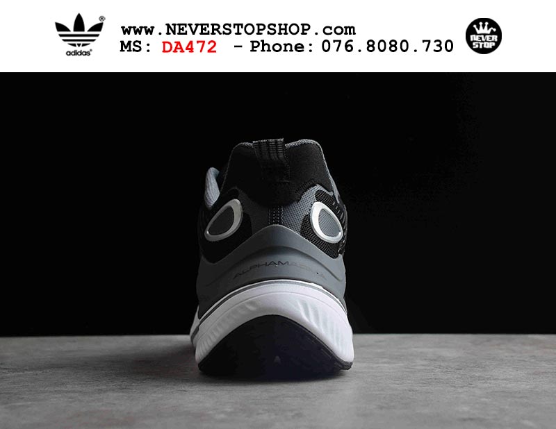 Giày chạy bộ Adidas AlphaMagma Xám Đen Trắng nam nữ hàng đẹp sfake replica 1:1 giá rẻ tại NeverStop Sneaker Shop Quận 3 HCM