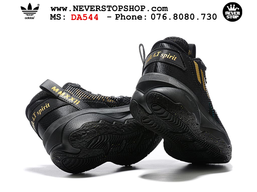 Giày bóng rổ cổ cao Adidas Dame 8 Đen Vàng nam nữ hàng đẹp sfake replica 1:1 như chính hãng real giá rẻ tại NeverStop Sneaker Shop HCM