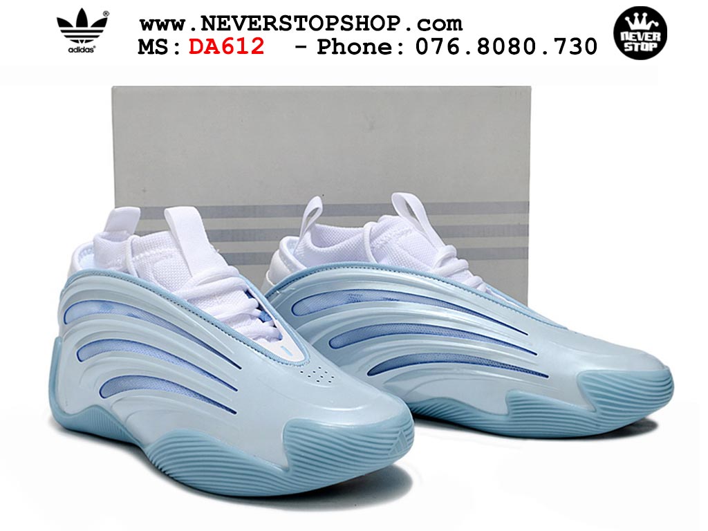 Giày thể thao bóng rổ Adidas Harden Vol 9 Trắng Xanh Da Trời nam nữ hàng đẹp siêu cấp replica 1:1 như chính hãng real giá rẻ tại NeverStop Sneaker Shop HCM