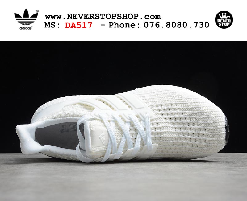Giày chạy bộ Adidas Ultra Boost 4.0 Trắng Full nam nữ hàng đẹp sfake replica 1:1 giá rẻ tại NeverStop Sneaker Shop Quận 3 HCM