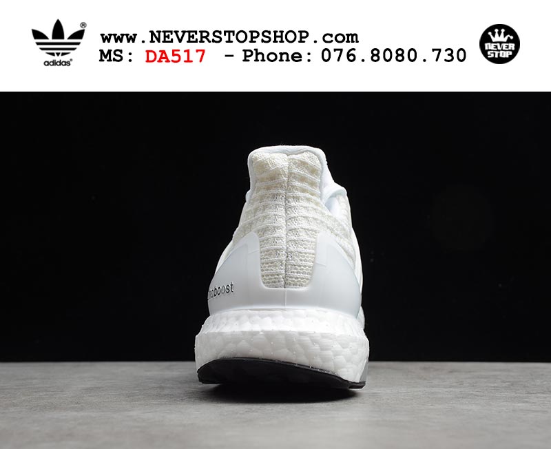 Giày chạy bộ Adidas Ultra Boost 4.0 Trắng Full nam nữ hàng đẹp sfake replica 1:1 giá rẻ tại NeverStop Sneaker Shop Quận 3 HCM