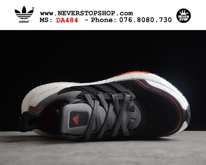 Giày chạy bộ Adidas Ultra Boost 7.0 Đen Xám Cam nam nữ hàng đẹp sfake replica 1:1 giá rẻ tại NeverStop Sneaker Shop Quận 3 HCM