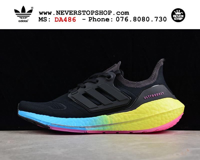 Giày chạy bộ Adidas Ultra Boost 7.0 Đen Cầu Vòng nam nữ hàng đẹp sfake replica 1:1 giá rẻ tại NeverStop Sneaker Shop Quận 3 HCM