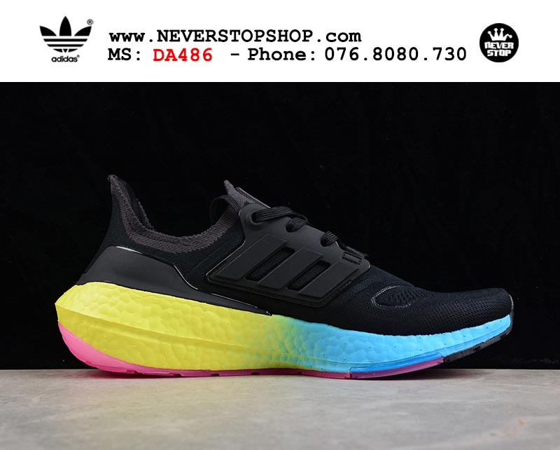 Giày chạy bộ Adidas Ultra Boost 7.0 Đen Cầu Vòng nam nữ hàng đẹp sfake replica 1:1 giá rẻ tại NeverStop Sneaker Shop Quận 3 HCM