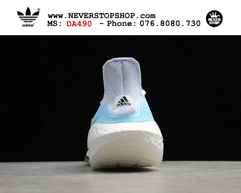 Giày chạy bộ Adidas Ultra Boost 7.0 Đen Trắng Xanh nam nữ hàng đẹp sfake replica 1:1 giá rẻ tại NeverStop Sneaker Shop Quận 3 HCM