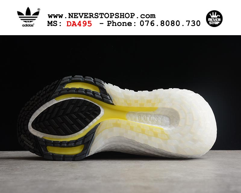 Giày chạy bộ Adidas Ultra Boost 7.0 Đen Trắng Vàng nam nữ hàng đẹp sfake replica 1:1 giá rẻ tại NeverStop Sneaker Shop Quận 3 HCM