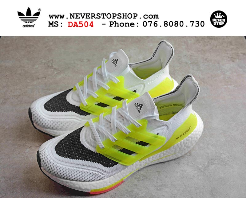 Giày chạy bộ Adidas Ultra Boost 7.0 Xanh Đen Trắng nam nữ hàng đẹp sfake replica 1:1 giá rẻ tại NeverStop Sneaker Shop Quận 3 HCM