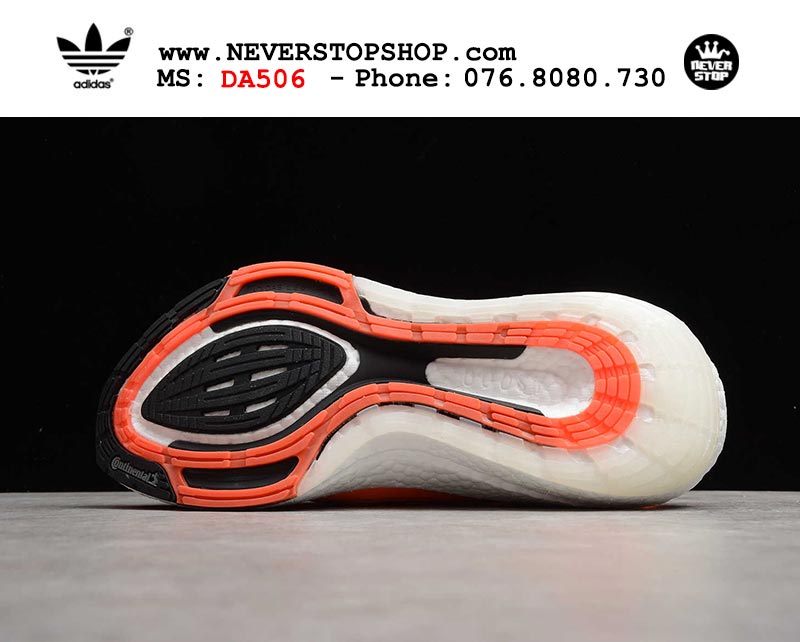 Giày chạy bộ Adidas Ultra Boost 7.0 Cam Đen nam nữ hàng đẹp sfake replica 1:1 giá rẻ tại NeverStop Sneaker Shop Quận 3 HCM