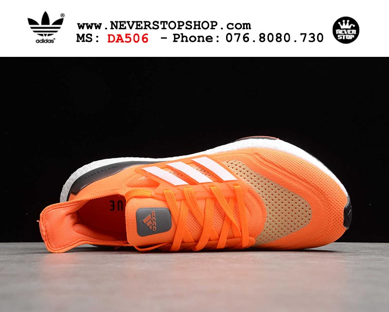 Giày chạy bộ Adidas Ultra Boost 7.0 Cam Đen nam nữ hàng đẹp sfake replica 1:1 giá rẻ tại NeverStop Sneaker Shop Quận 3 HCM