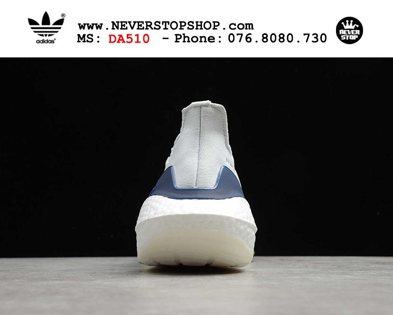 Giày chạy bộ Adidas Ultra Boost 7.0 Trắng Xanh nam nữ hàng đẹp sfake replica 1:1 giá rẻ tại NeverStop Sneaker Shop Quận 3 HCM