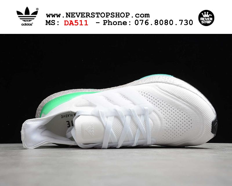 Giày chạy bộ Adidas Ultra Boost 7.0 Trắng Xanh nam nữ hàng đẹp sfake replica 1:1 giá rẻ tại NeverStop Sneaker Shop Quận 3 HCM