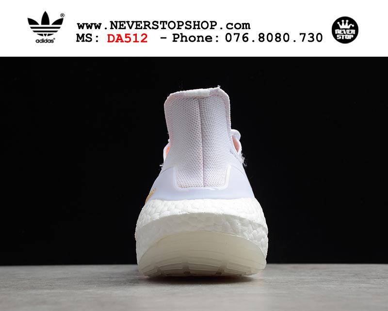 Giày chạy bộ Adidas Ultra Boost 7.0 Trắng Cam Đen nam nữ hàng đẹp sfake replica 1:1 giá rẻ tại NeverStop Sneaker Shop Quận 3 HCM