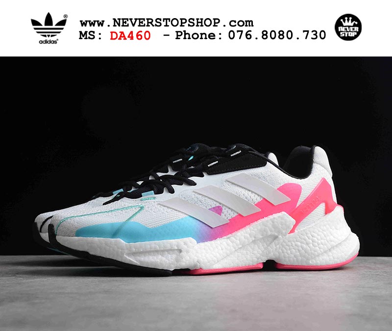 Giày chạy bộ Adidas Boost X9000L4 V2 Trắng Xanh Hồng nam nữ hàng đẹp sfake replica 1:1 giá rẻ tại NeverStop Sneaker Shop Quận 3 HCM
