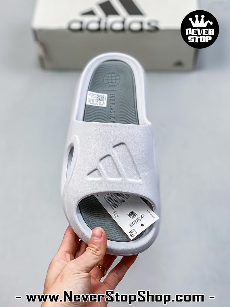 Dép nam nữ Adidas Adicane Slides Xám Trắng hàng đẹp chuẩn siêu cấp sfake rep 1:1 như chính hãng real giá rẻ tại NeverStop Sneaker Shop HCM