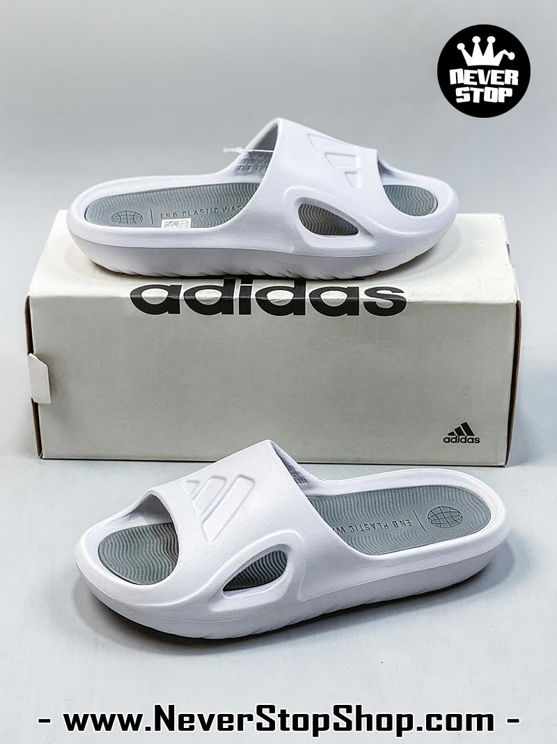 Dép nam nữ Adidas Adicane Slides Xám Trắng hàng đẹp chuẩn siêu cấp sfake rep 1:1 như chính hãng real giá rẻ tại NeverStop Sneaker Shop HCM