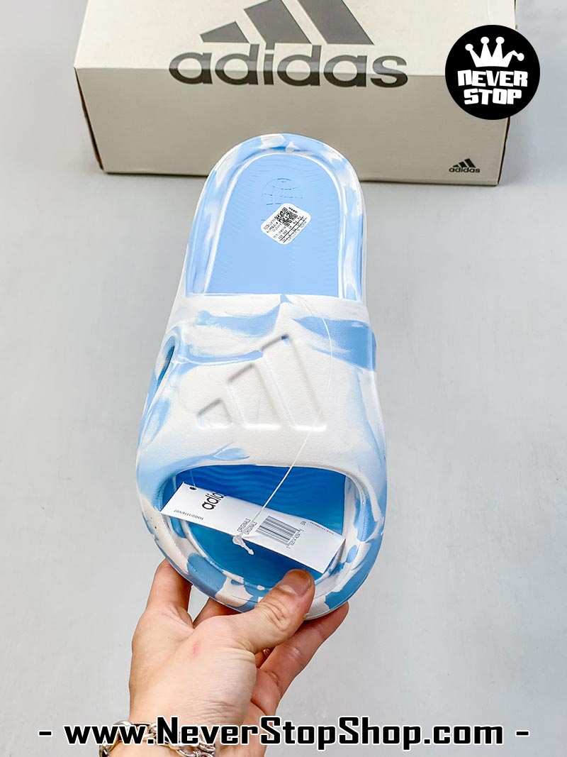 Dép nam nữ Adidas Adicane Slides Xanh Dương Trắng hàng đẹp chuẩn siêu cấp sfake rep 1:1 như chính hãng real giá rẻ tại NeverStop Sneaker Shop HCM