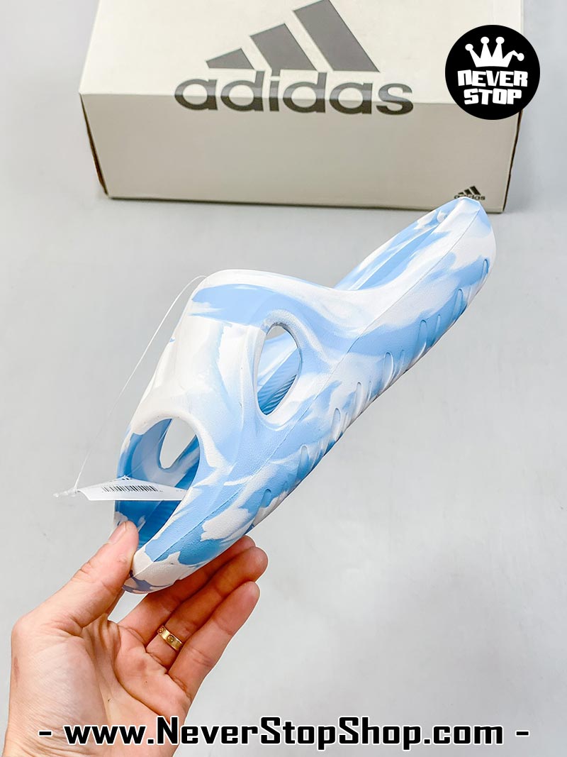 Dép nam nữ Adidas Adicane Slides Xanh Dương Trắng hàng đẹp chuẩn siêu cấp sfake rep 1:1 như chính hãng real giá rẻ tại NeverStop Sneaker Shop HCM