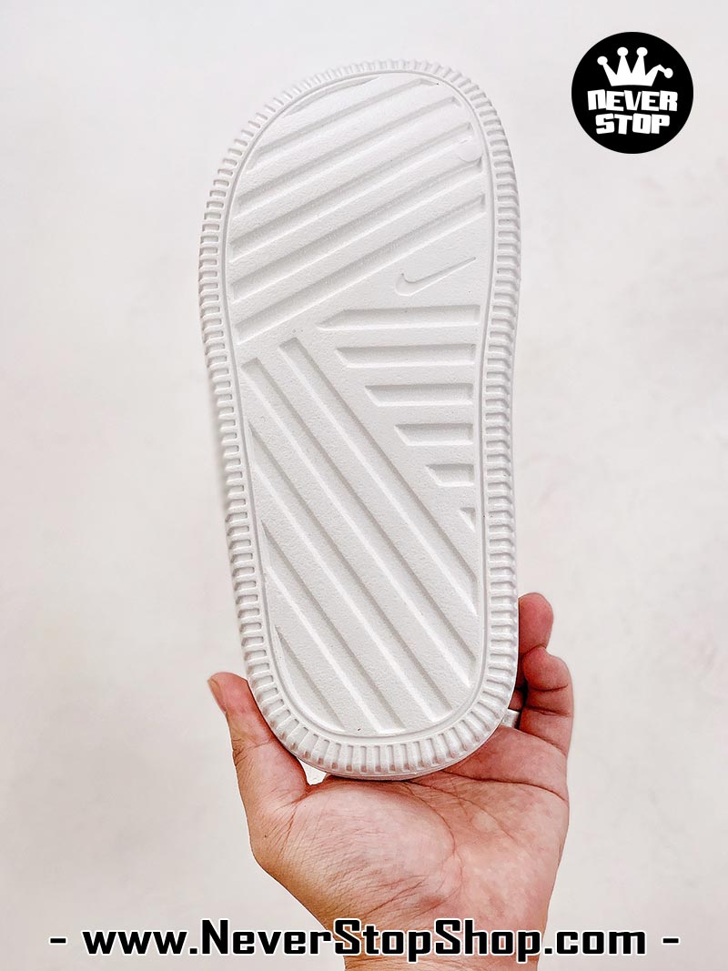 Dép nam nữ Nike Calm Slides Trắng hàng đẹp chuẩn siêu cấp sfake rep 1:1 như chính hãng real giá rẻ tại NeverStop Sneaker Shop HCM