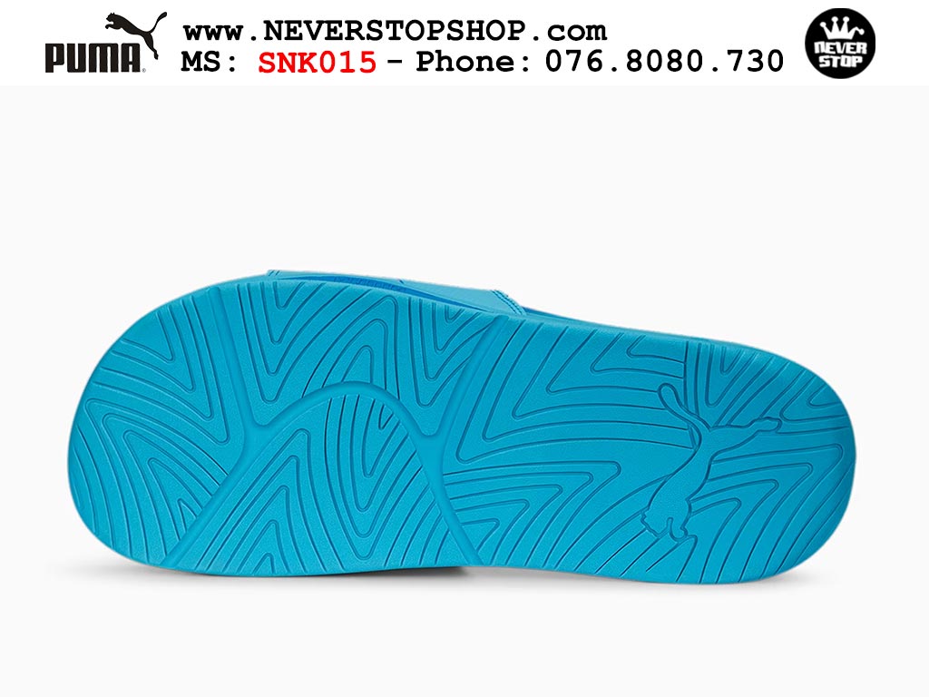 Dép nam nữ Puma Lamelo Ball MB 02 Slides Xanh Dương cao su đúc nguyên khối hàng đẹp chuẩn siêu cấp sfake rep 1:1 như chính hãng real giá rẻ tại NeverStop Sneaker Shop HCM