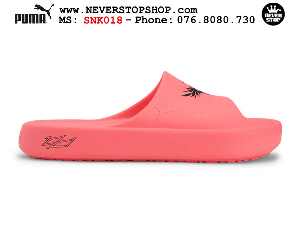 Dép nam nữ Puma Lamelo Ball MB 02 Slides Hồng cao su đúc nguyên khối hàng đẹp chuẩn siêu cấp sfake rep 1:1 như chính hãng real giá rẻ tại NeverStop Sneaker Shop HCM