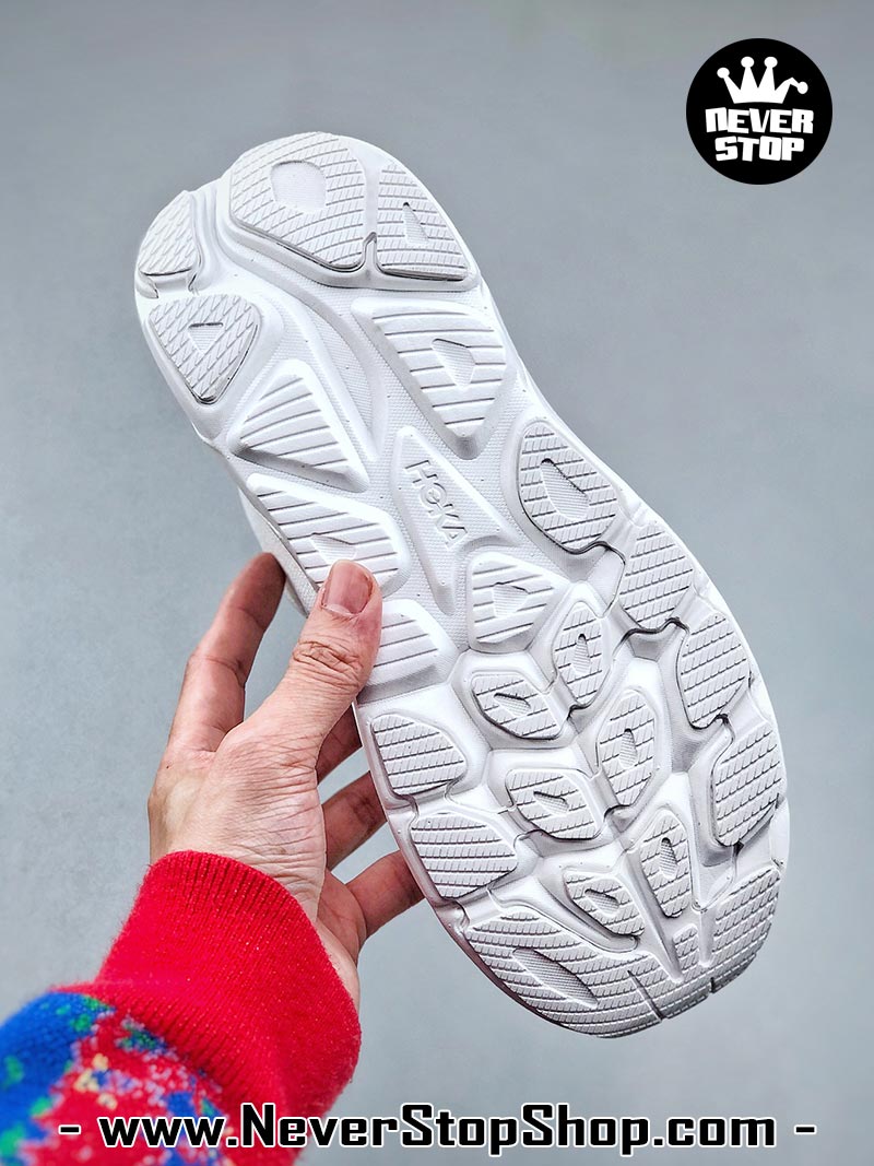 Giày chạy bộ nam nữ HOKA CLIFTON 10 ALL WHITE siêu nhẹ êm chân hàng chuẩn replica 1:1 siêu cấp, giá rẻ tốt nhất quận 3 HCM tại NeverStop Sneaker Shop” longdesc=