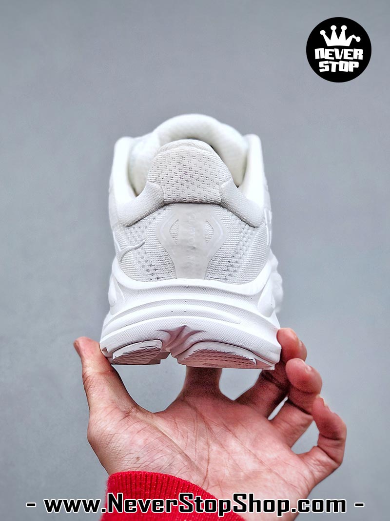 Giày chạy bộ nam nữ HOKA CLIFTON 10 ALL WHITE siêu nhẹ êm chân hàng chuẩn replica 1:1 siêu cấp, giá rẻ tốt nhất quận 3 HCM tại NeverStop Sneaker Shop” longdesc=
