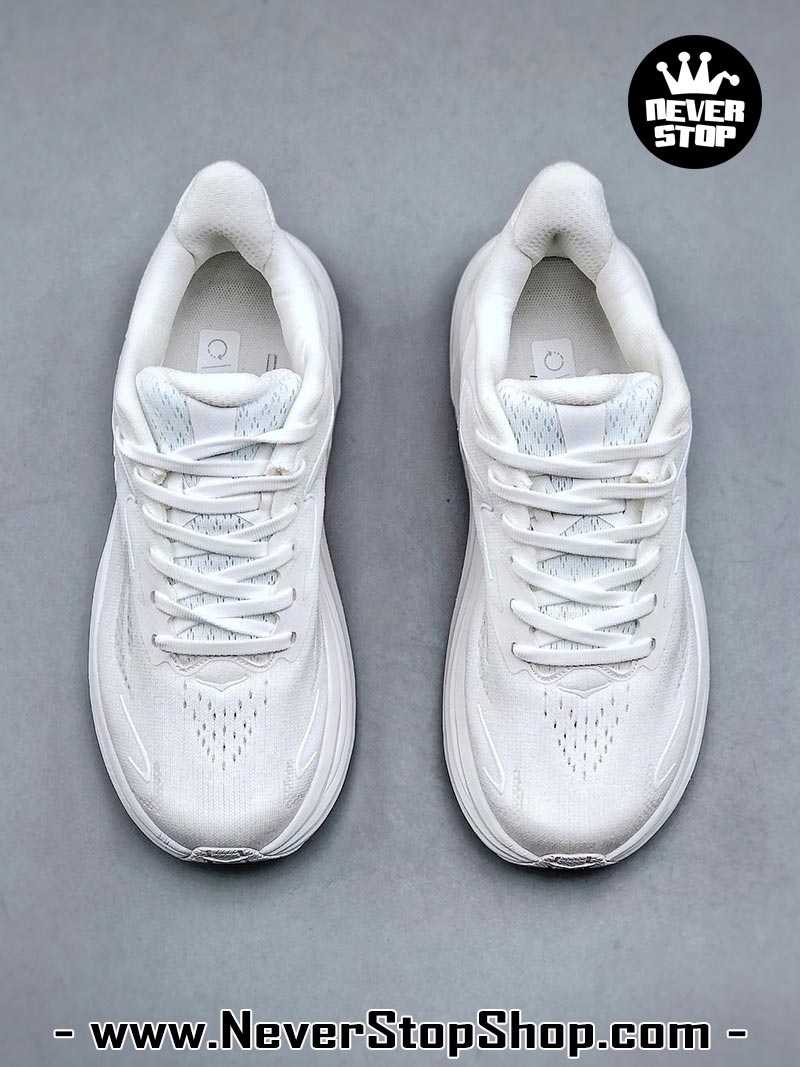 Giày chạy bộ nam nữ HOKA CLIFTON 10 ALL WHITE siêu nhẹ êm chân hàng chuẩn replica 1:1 siêu cấp, giá rẻ tốt nhất quận 3 HCM tại NeverStop Sneaker Shop” longdesc=