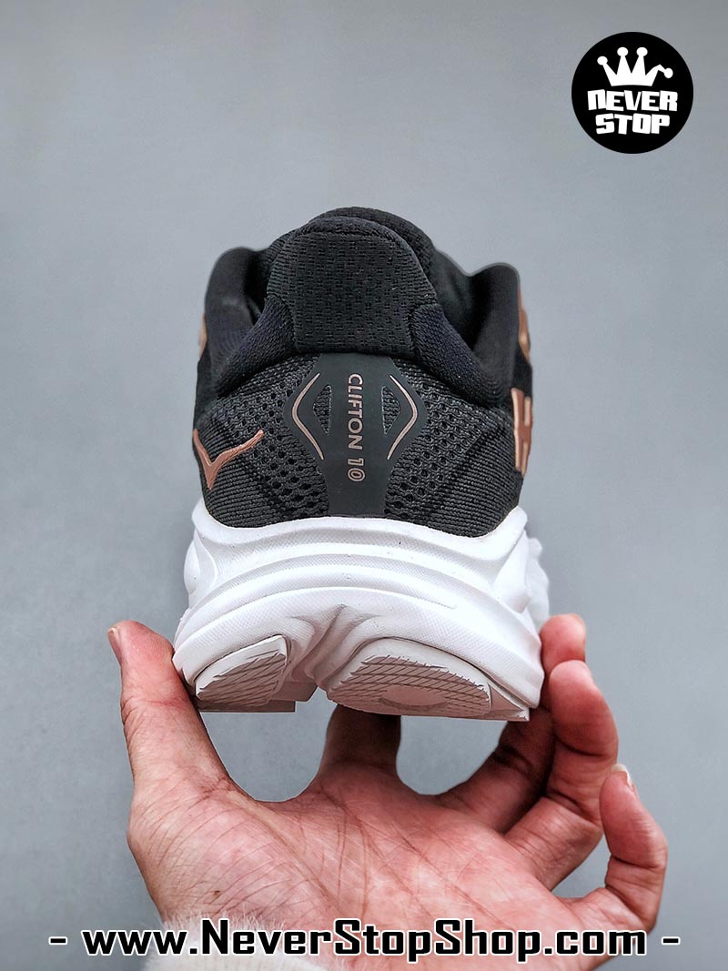 Giày chạy bộ nam nữ HOKA CLIFTON 10 BLACK BROWN siêu nhẹ êm chân hàng chuẩn replica 1:1 siêu cấp, giá rẻ tốt nhất quận 3 HCM tại NeverStop Sneaker Shop” longdesc=