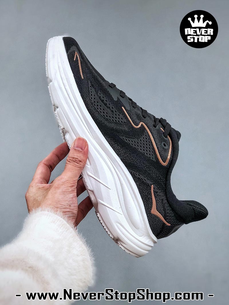 Giày chạy bộ nam nữ HOKA CLIFTON 10 BLACK BROWN siêu nhẹ êm chân hàng chuẩn replica 1:1 siêu cấp, giá rẻ tốt nhất quận 3 HCM tại NeverStop Sneaker Shop” longdesc=
