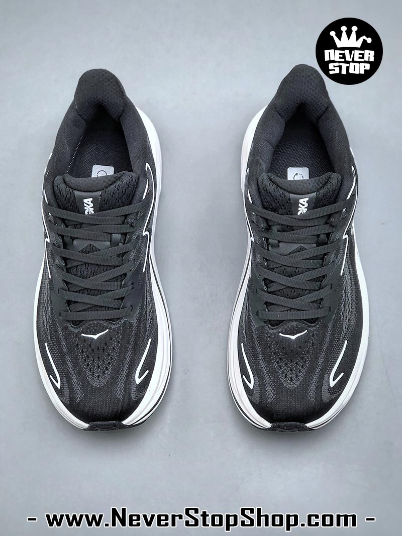 Giày chạy bộ nam nữ HOKA CLIFTON 10 BLACK WHITE siêu nhẹ êm chân hàng chuẩn replica 1:1 siêu cấp, giá rẻ tốt nhất quận 3 HCM tại NeverStop Sneaker Shop” longdesc=