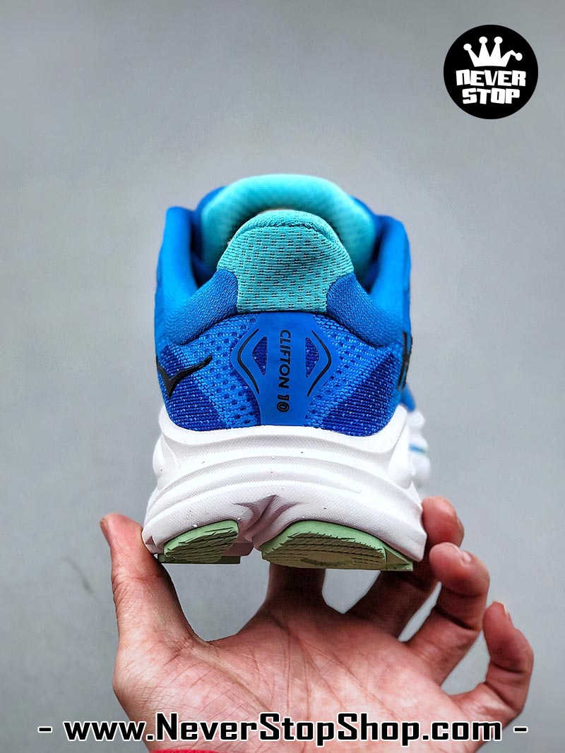 Giày chạy bộ nam nữ HOKA CLIFTON 10 BLUE WHITE siêu nhẹ êm chân hàng chuẩn replica 1:1 siêu cấp, giá rẻ tốt nhất quận 3 HCM tại NeverStop Sneaker Shop” longdesc=