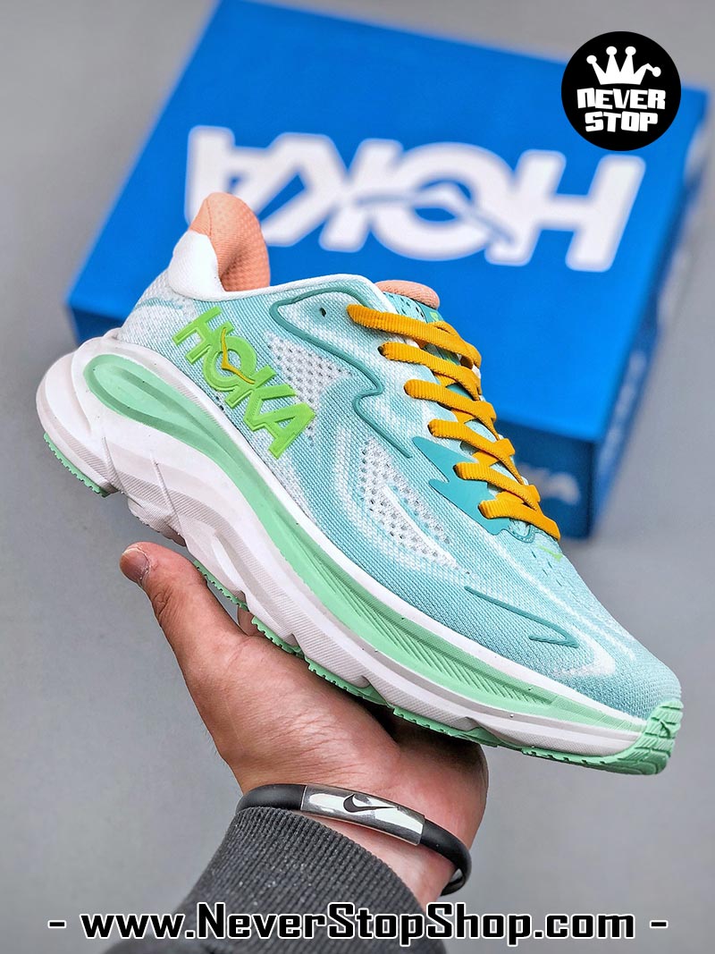 Giày chạy bộ nam nữ HOKA CLIFTON 10 MINT GREEN siêu nhẹ êm chân hàng chuẩn replica 1:1 siêu cấp, giá rẻ tốt nhất quận 3 HCM tại NeverStop Sneaker Shop” longdesc=