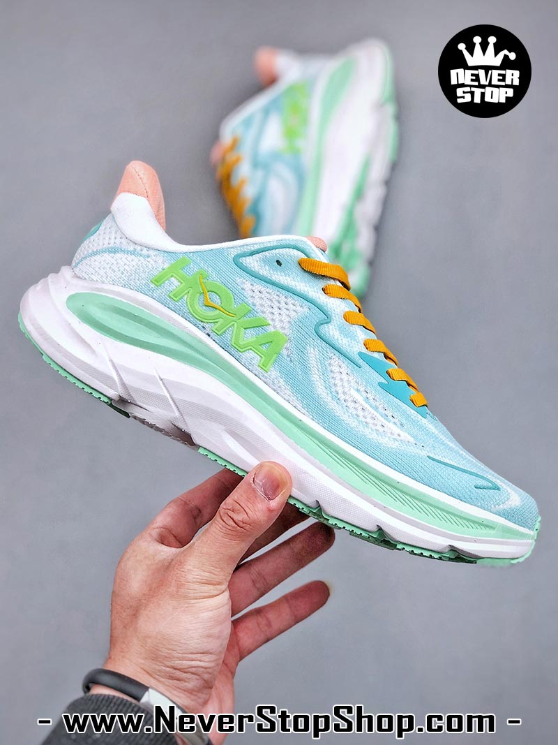 Giày chạy bộ nam nữ HOKA CLIFTON 10 MINT GREEN siêu nhẹ êm chân hàng chuẩn replica 1:1 siêu cấp, giá rẻ tốt nhất quận 3 HCM tại NeverStop Sneaker Shop” longdesc=