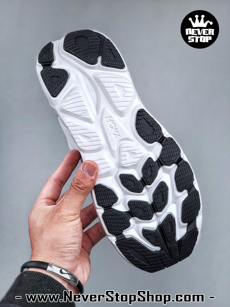Giày chạy bộ nam nữ HOKA CLIFTON 10 WHITE BLACK siêu nhẹ êm chân hàng chuẩn replica 1:1 siêu cấp, giá rẻ tốt nhất quận 3 HCM tại NeverStop Sneaker Shop” longdesc=