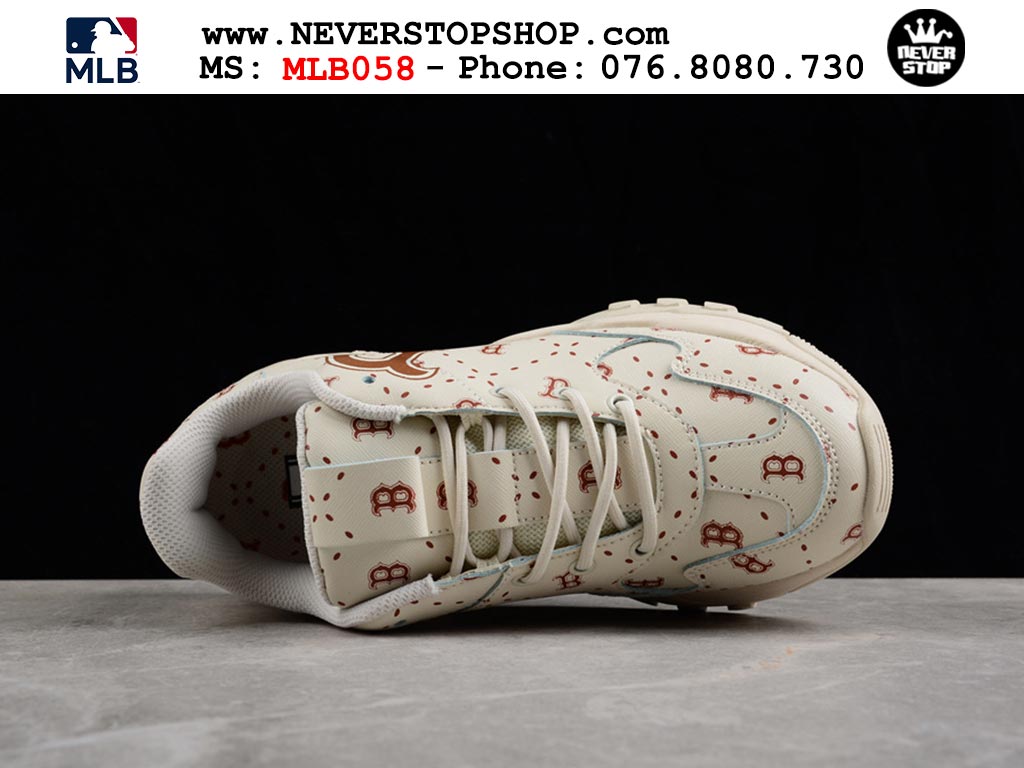 Giày sneaker nam nữ MLB Chunky Bigball Trắng Nâu hàng đẹp replica 1:1 siêu cấp giá rẻ tại NeverStop Sneaker Shop Quận 3 HCM